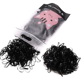 KAHNIs (Approx. 1000 Pieces, Thick, Approx. 0.8 inch (2 cm) Diameter, Disposable, Strong Hair Elastics, For Children, Tangle Free, Children's Hair Tie, Hair Ornament, Small, PU Rubber Bands, Birthday