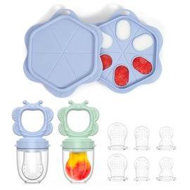 KOSMOX Chupon para Fruta, Mordedera para Bebe Congelar Libre de BPA, Bandeja Congeladora de Alimentos para Bebés, Chupones para bebe 0 a 3 Meses, Fresh Food Feeder, Chupones para Alimentacion Complementaria