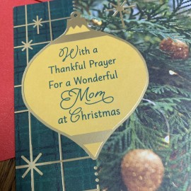 Joyfully Yours Greeting Card Christmas For A Wonderful Mom Thankful Prayer 5.5”x8” Religious Greeting Card