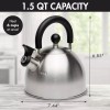 Primula Stewart Whistling Stovetop Tea Kettle Food Grade Stainless Steel,