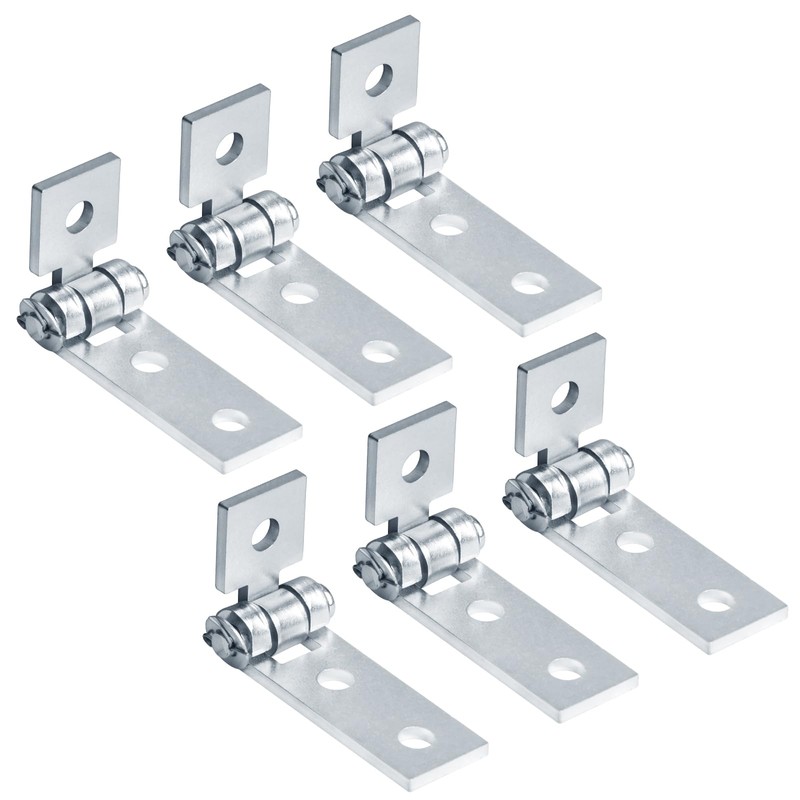 OTTFF 6 Pack 3 Hole Adjustable Hinges, 1-5/8" Strut Channel