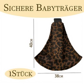 1 Stück Tragetuch Baby Neugeboren, Elastisches Tragetuch Baby Tragetucher Neugeborene Babytragetücher Kindertrage Seitlich Für Neugeborene Bis 3-36 Monate (Leopard)