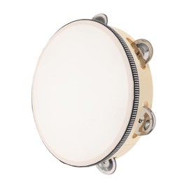 Kisangel Wooden Handheld Tambourine Drum Educational Percussion Instrument for Enhances Rhythm Development Interactive Games and School Activities