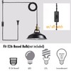YUBOLE Industrial Hanging Lights with Plug in Cord, Black Barn