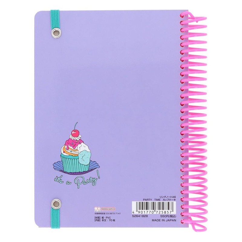 Sunstar Stationery S2641828 Notebook Ring, A6 PARTY TIME Cupcake