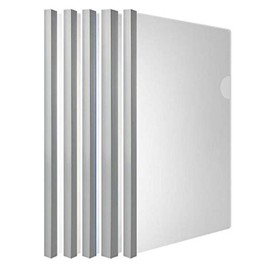 AKAHA - Carpeta de plástico transparente con barra deslizante (10 mm), 40 hojas de capacidad, organizador de archivos A4, 10 unidades