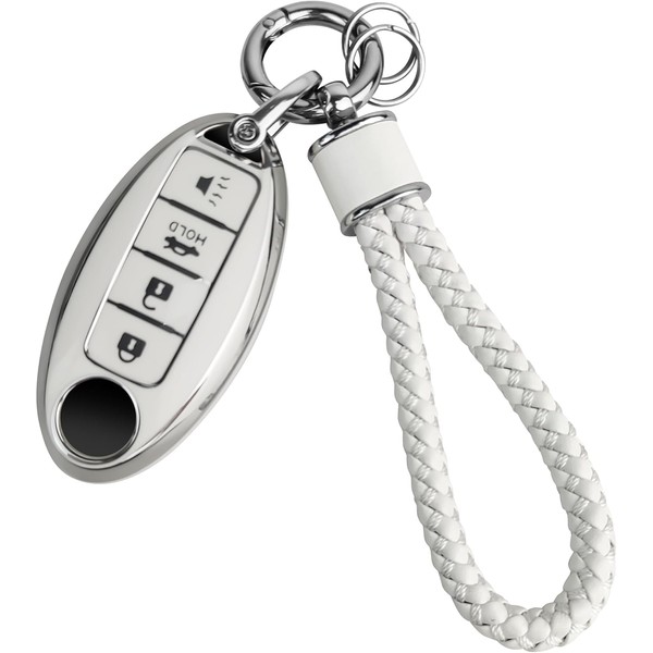 JOYEAR for Nissan Keychain with Key Fob Cover Compatible with