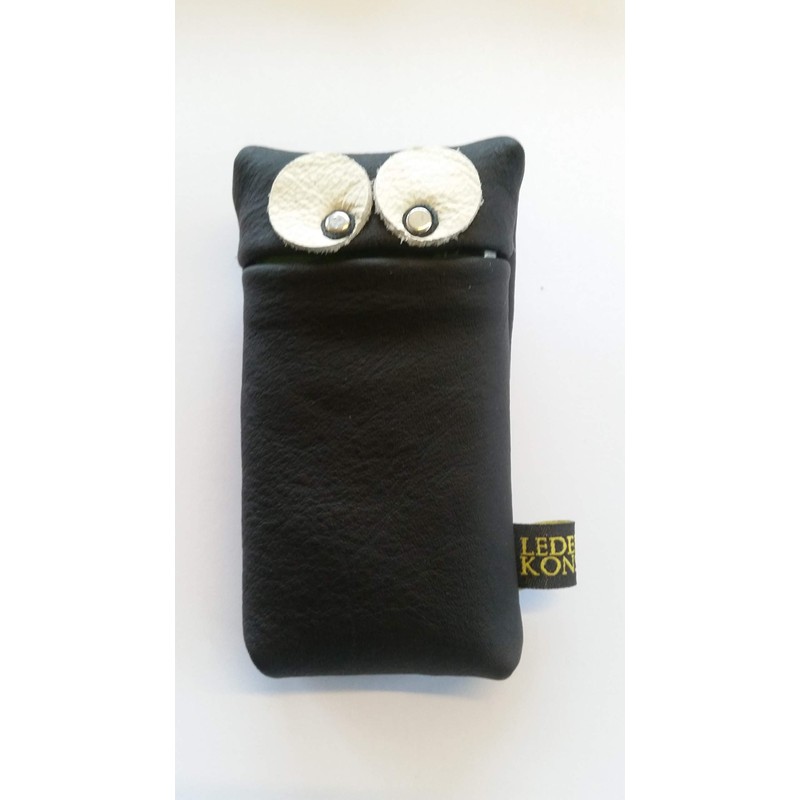 Handkerchief Gnome, Handkerchief Case, Leather Case, Black