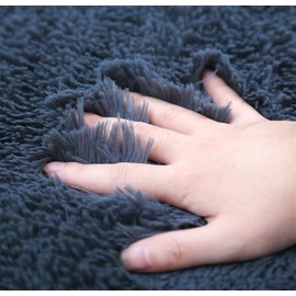 Reyox Bath Mat Set, 3 Pieces, Soft High Pile Bath Mat, Non-Slip, Microfibre Fluffy Bath Mat for Toilet, Bathroom, Green, Pack of 3