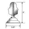 Black Plastic Finial for Lamp Post Globes