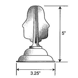 Black Plastic Finial for Lamp Post Globes