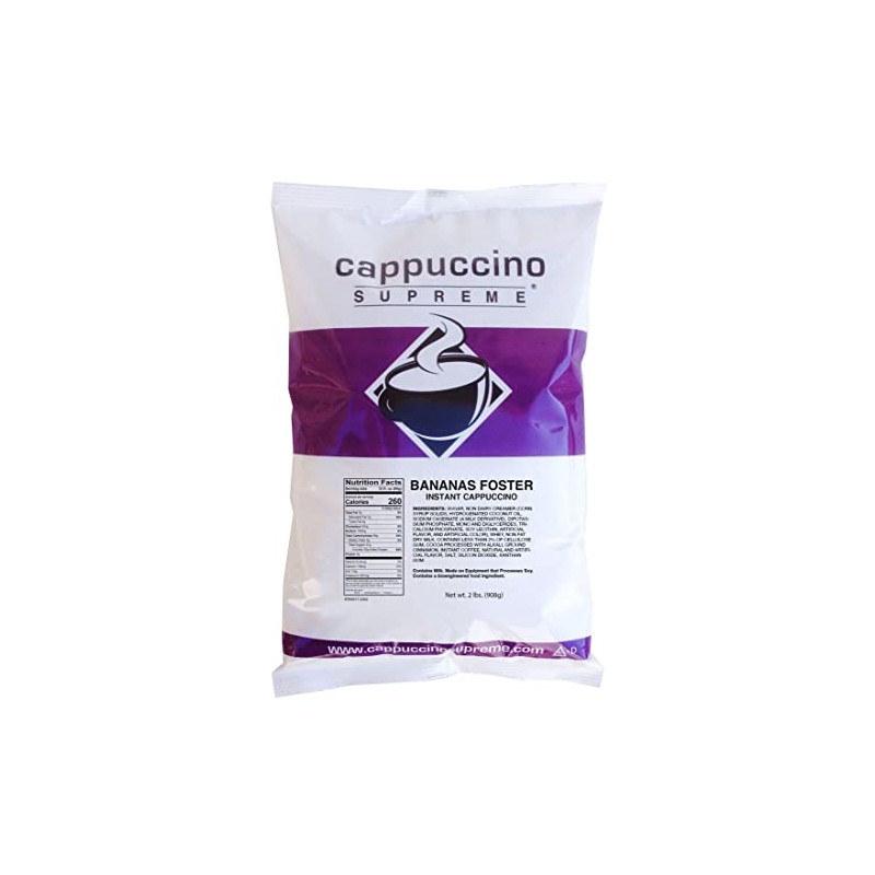 Cappuccino Supreme 2 lb bag Bananas Foster Instant Cappuccino Mix