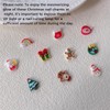 50 PCS Luminous Christmas Nail Charms Winter Snowflake Nail Glitter