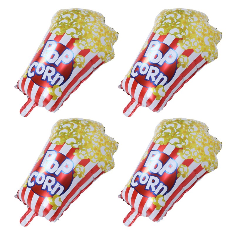 10pcs Popcorn Party Balloons Reusable Movie Theme Party Decoration Balloons