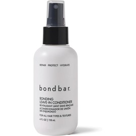 Bondbar Acondicionador sin enjuague, añade humedad, domina el encrespamiento, libre de crueldad, vegano, sin parabenos, 4 onzas