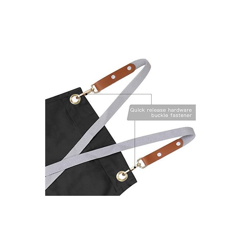Chef Apron-Cross Back Apron for Men Women with Adjustable Straps