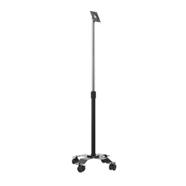 VESA Rolling Stand - CTA VESA-Compatible, Height-Adjustable Rolling Floor Stand for Medical Offices, Labs, Classrooms, and More - Black - (PAD-CGSVP)