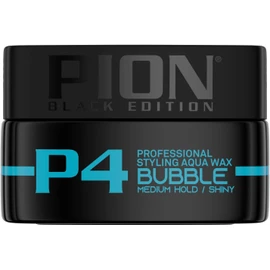 Pion Black Edition P4 Bubble Professional Hair Styling Wax 175 ml - Professional Hair Styling Wax with Medium Hold and Shiny Look