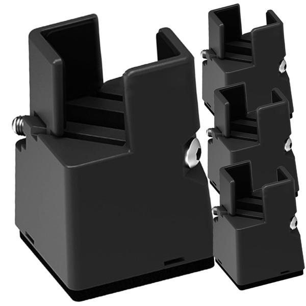 Levemolo 4pcs Adjustable Bed Risers Heavy Duty Bed Raising Blocks
