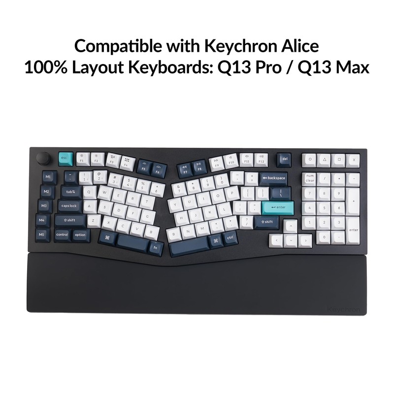 Keychron Black Silicone Wrist & Palm Rest, 17.56" for 100%