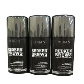 Redken Brews Work Hard Molding Paste 3.4 oz. Pack of 3.
