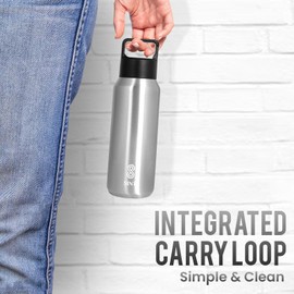 HOME ARCHIVE Sports Water Bottle Carbonated 20 Oz Leak Proof Stainless Steel Gym & Sports Bottles for Men & Women Double Walled & Vacuum Insulated Pack of 1 (SILVER)