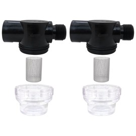 LINGSEE 2 Pack Transparent RV Water Pump Strainer Filter Compatible with WFCO Shurflo Pumps,Easy to Clean