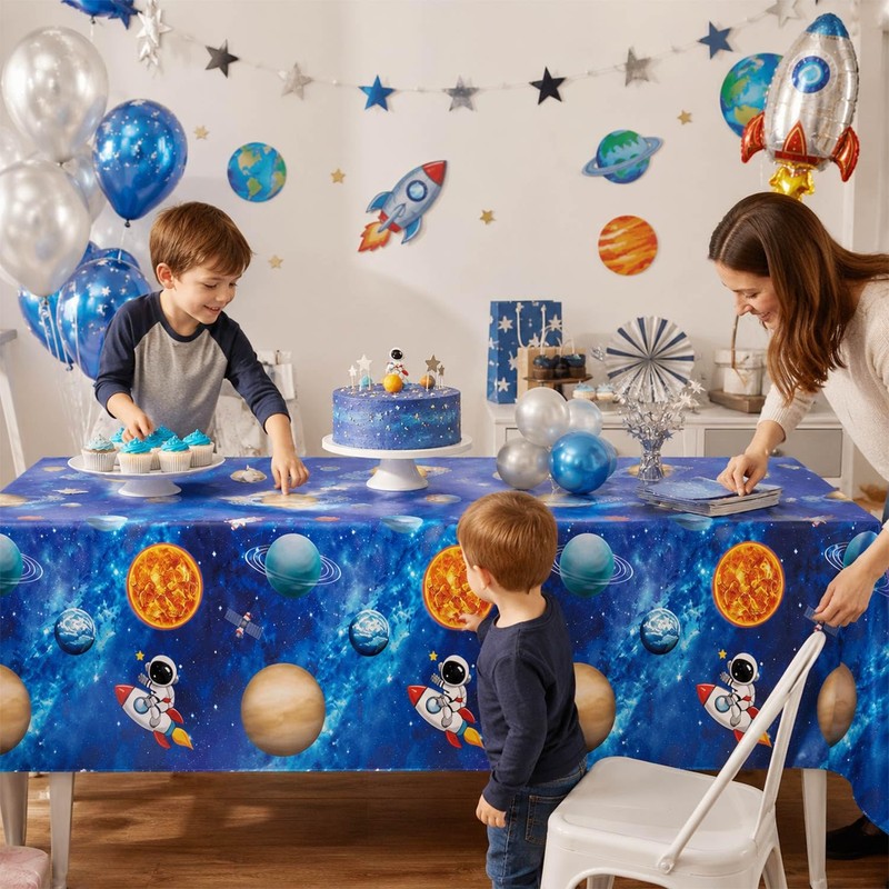 Heboland Astronaut Space Party Tablecloth, 137x274cm, 2 Pack