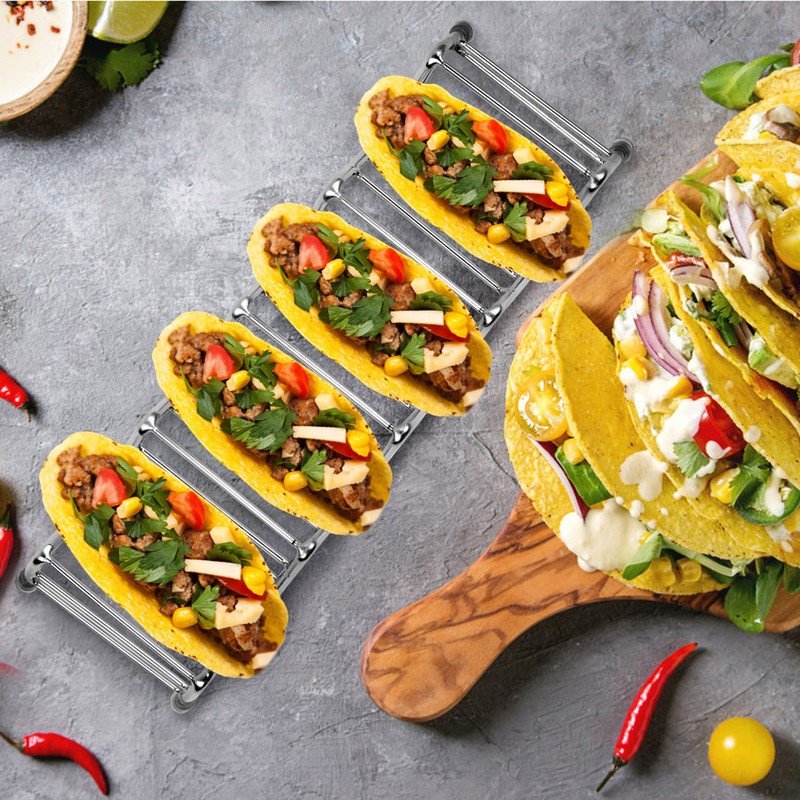 Ejoyous Taco Holder, 4 Pack Stainless Steel Taco Rack V