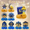 HOWAF 9pcs Eid Mubarak Decorations Eid Mubarak Honeycomb Centerpieces Eid