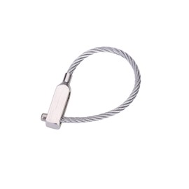 TROIKA Loop Key Ring Holder Super Safe Super Minimalist High-Quality Key Ring Wire Stainless Steel Keyring with Screw Lock Cute Gift Packaging Original, silver