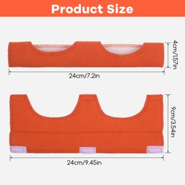 ElevateTech 4Pcs Hard Hat Liner Sweatband, Sweat Absorbing Towel Slinging Helmet Accessories Washable Snap Button Lightweight Reusable Suitable Construction Sports (Orange)