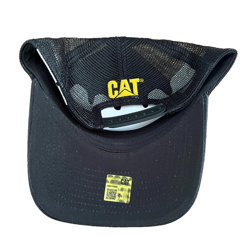 Caterpillar Equipment Black & Yellow C Block Snapback Mesh Cap/Hat