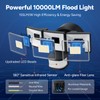 OREiN 10000LM Flood Lights Outdoor, 180°/75FT Motion Sensor Outdoor Lights