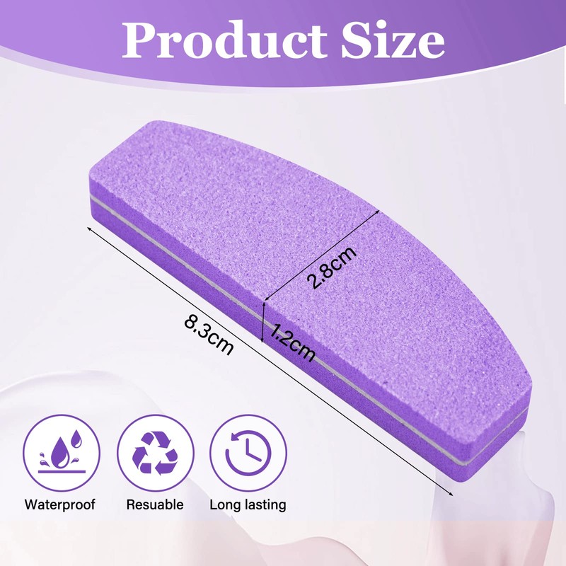 20 PCS Nail Buffer Blocks, Professional 100/180 Grit Nail Buffers