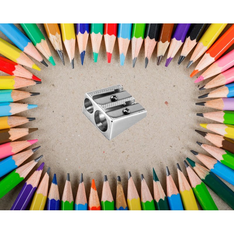 Pack of 5 Metal Double Sharpener Pencil Sharpener Double Sharpener