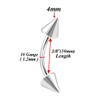 bodyjewellery 4pcs 16g Curved Barbell Cartilage Lip Tragus Eyebrow Forward