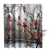 Final Friday Forest Tree Shower Curtains Cute Cardinal Birds on