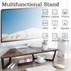 TEAMIX 26 inch Triangle Monitor Stand Riser, Desktop Corner Shelf