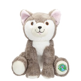 VFM - Husky Dog Soft Toy 23cm Eco Friendly Toy - Super Soft Cuddly Grey & White Fluffy Plush With Embroidered Details Made From 100% Recycled Material - Your Planet