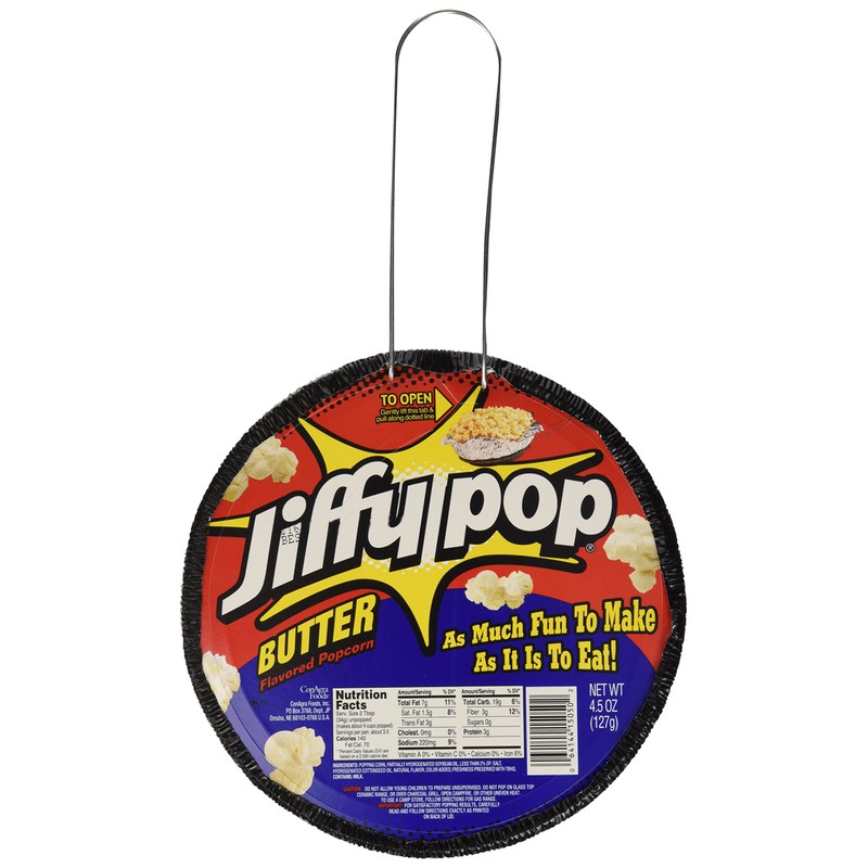 JIFFY POP Butter Flavored Popcorn, Stovetop Popping Pan, 4.5 oz.