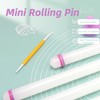2Pcs Rolling Pin with Thickness Rings, Adjustable Plastic Rolling Pin