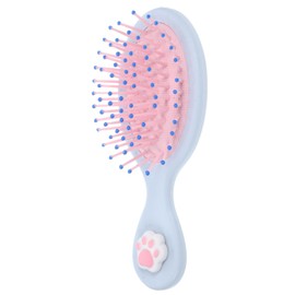 Baluue Cute Cat Claw Hair Brush Small Portable Detangling Brush with Soft Bristles for Girls Safe for Wet Dry Hair for Gentle Grooming and Styling Blue