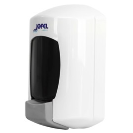 Jofel Despachador De Jabón Líquido Manual de Plástico ABS Aitana Anti-Bacterial Blanco para 800ml (Alta Resistencia y Gran Garantía)