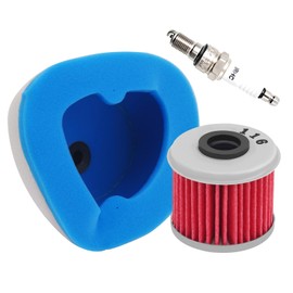 CTLLKG Air Filter 17213-KRN-850 & Oil Filter Spark Plug for Honda CRF250R 2004-2009 / CRF250X 2004-2013 / CRF450R 2002-2008 / CRF450X 2005-2013