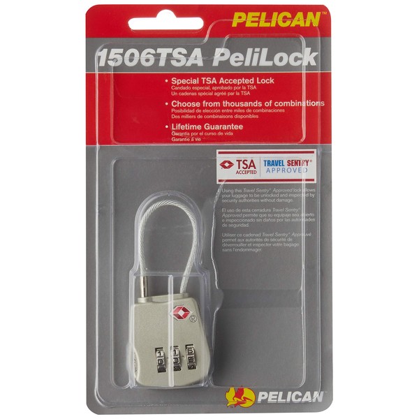 Pelican 1500-518-000 1506 TSA Lock , Gray