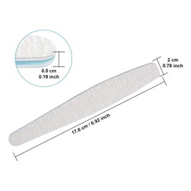 Diesisa 15pcs 100/100 Grit Nail Files for Acrylic Natural Nails, Double Sided Coarse Emery Boards for Natural Nails Manicure Nail Supplies for Home & Salon (limas para manicura)