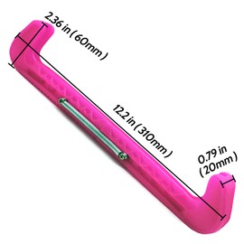 Bestookits 2PCS Hard Adjustable Ice Skate Guards Protective Hockey Skating Blade Walking Covers Skate Protector for Figure Skating Soft Skate Blade Covers (Rose Pink)