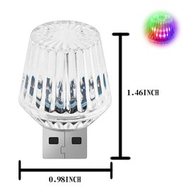 1 Pcs USB Star Sky Lamp for Cars, New Car USB Night Light, USB Led Car Interior Atmosphere Lights, Plug and Play, Used for Most Cars, Trucks, Suvs, Hallway, Party, Bedroom（ Colorful Flash）