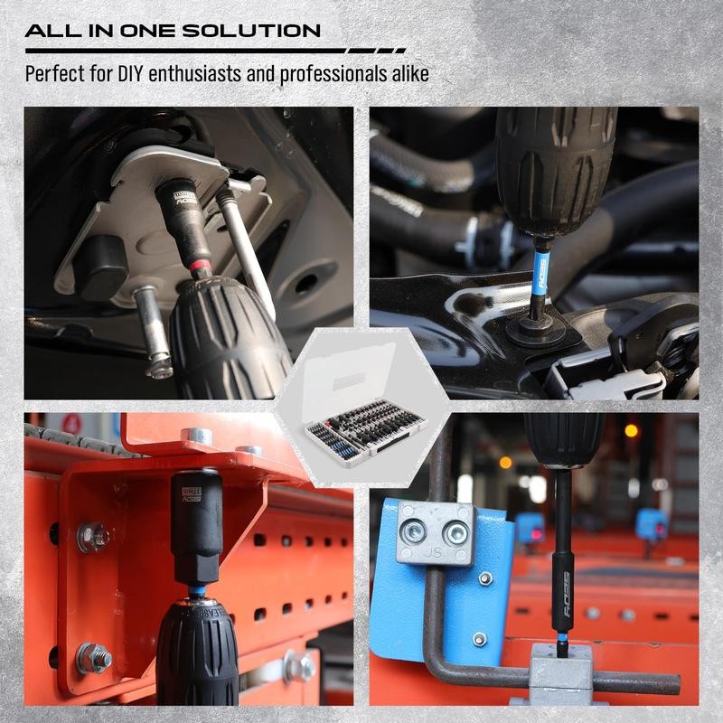 80-Piece Magnetic Impact Nut Driver Set Metric & SAE with